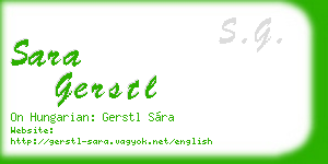 sara gerstl business card